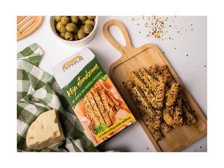 Cookies Liepkalni, bran sticks with cheese and black sesame, 100g
