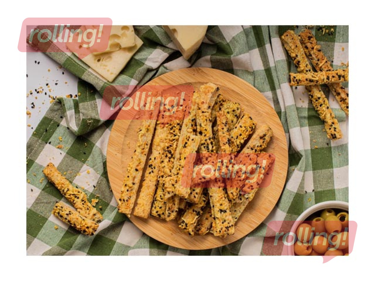 Cookies Liepkalni, bran sticks with cheese and black sesame, 100g