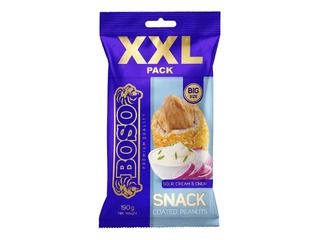 Maapähklid koorega, hapukoor ja sibul, Boso XXL, 190 g