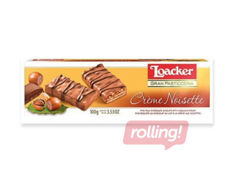 Vahvlid Loacker, Pastisseria Creme Noisette, 100g