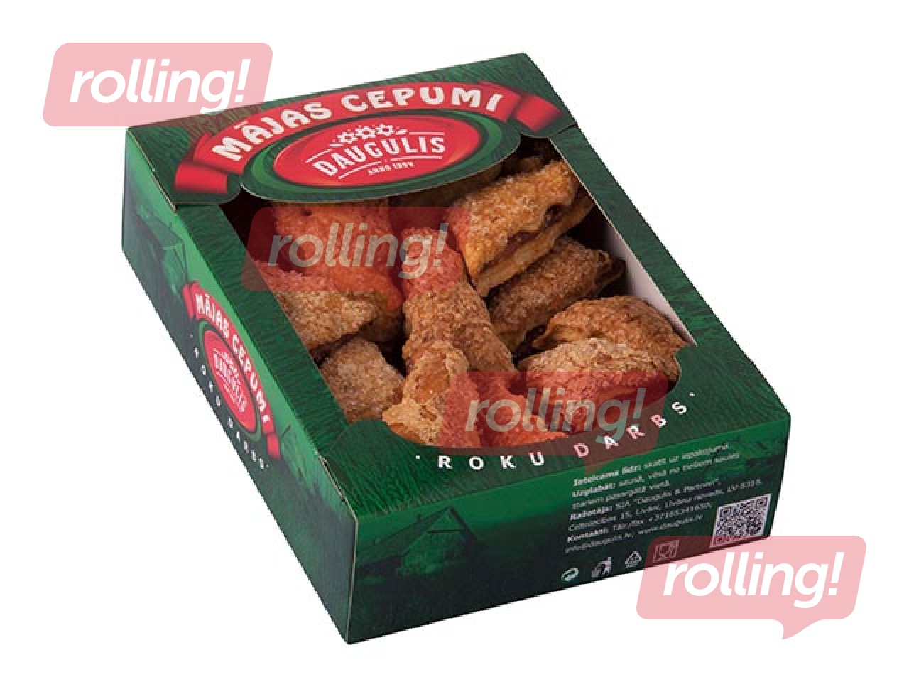 Kodus küpsised Daugulis, vaarikatäidisega, 250g