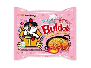 Лапша Samyang Buldak со вкусом острой курицы и карбонары, 130г