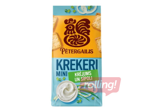 Crackers, Pētergailis, with sour cream and onion flavour, 72g
