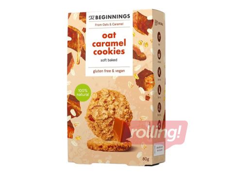 Овсяное печенье, The Beginnings, со вкусом карамели, 80г