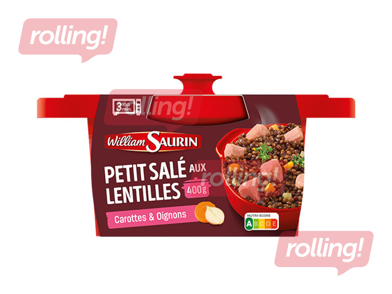 Cūkgaļas sautējums ar lēcām William Saurin, bļodiņā, 400g