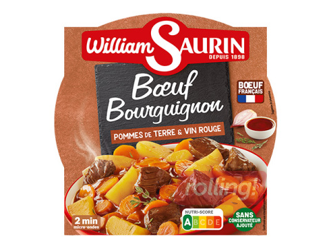 Тушёная говядина в соусе из красного вина от шеф-повара William Saurin, лоток, 300г