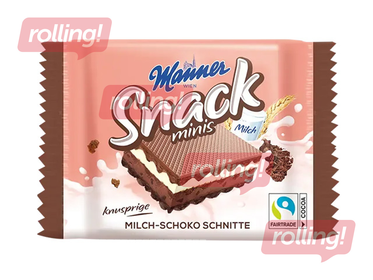 Vafeles Manner ar piena riekstu krēma pildījumu, 25g