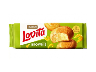 Cookies Lovita Blondie Brownie with cocoa, Roshen, 152g