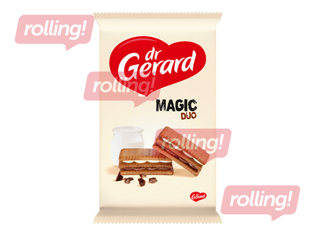 Печенье Dr. Gerard Magic Duo, какао с кремовым и шоколадным наполнителем, 330g