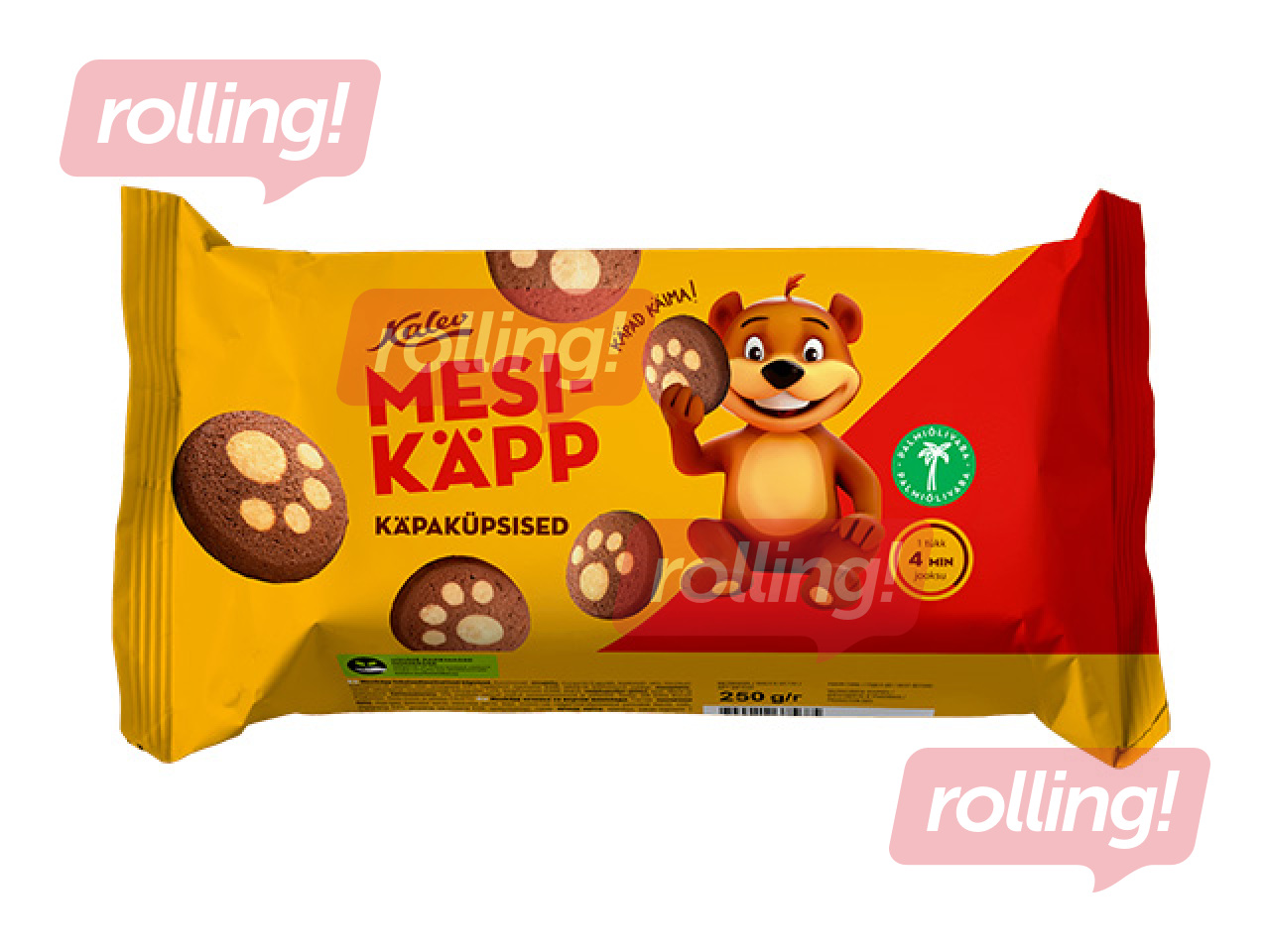 Kapaküpsised Kalev, Mesikäpp, kakaomaitselised, 250g