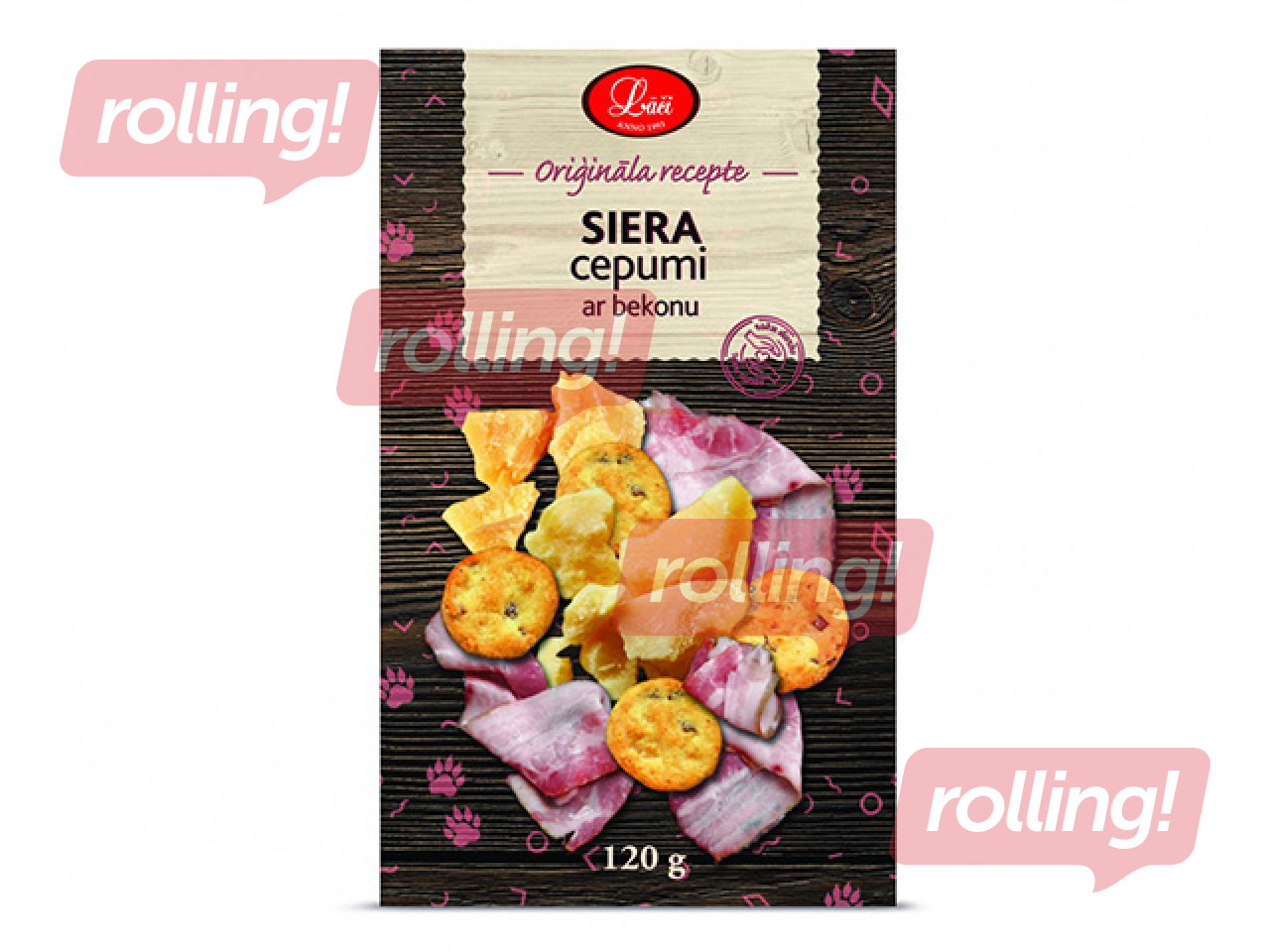 Küpsised Lāči, juustu ja peekoniga, 120g