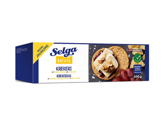 Crackers Selga with Bran, Olive Oil and Sea Salt, 200g