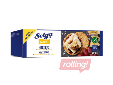 Kreekerid Selga kliide, oliiviõli ja meresoolaga, 200g