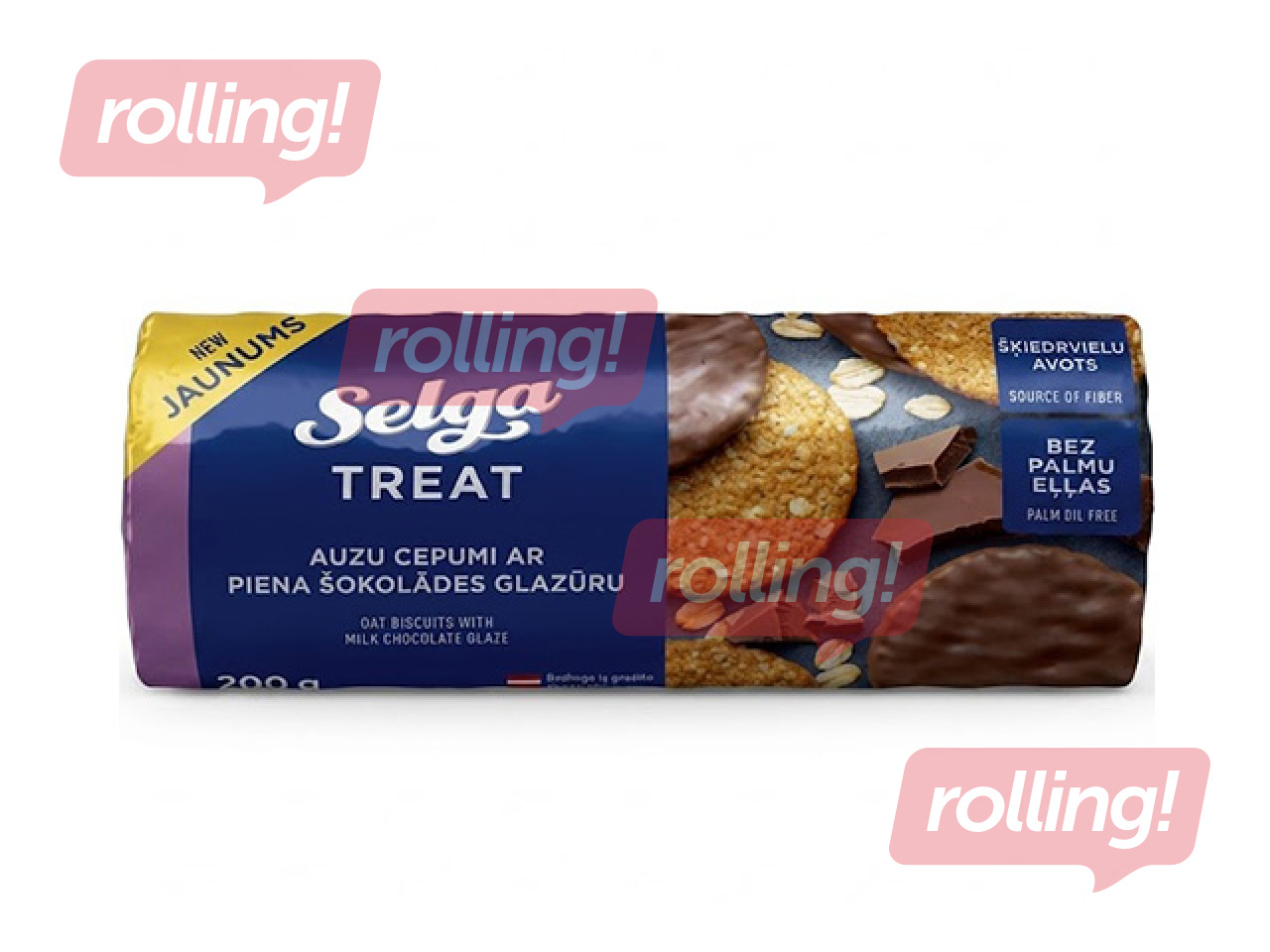 Kaeraküpsised Selga piimašokolaadiglasuuriga, 200g