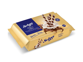 Vafeļu rullīši Selga, kakao, ar krēma pildījumu, 160g