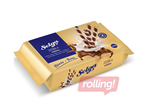Wafer Rolls Selga, Cocoa, with Cream Filling, 160g