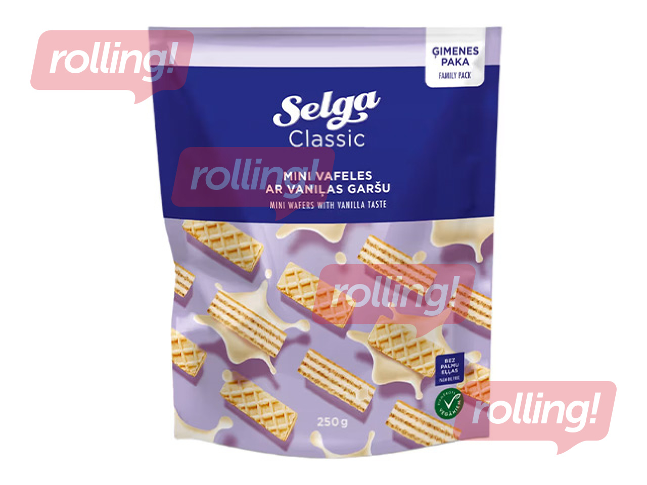 Mini vahvlid Selga, vanilli, 250g