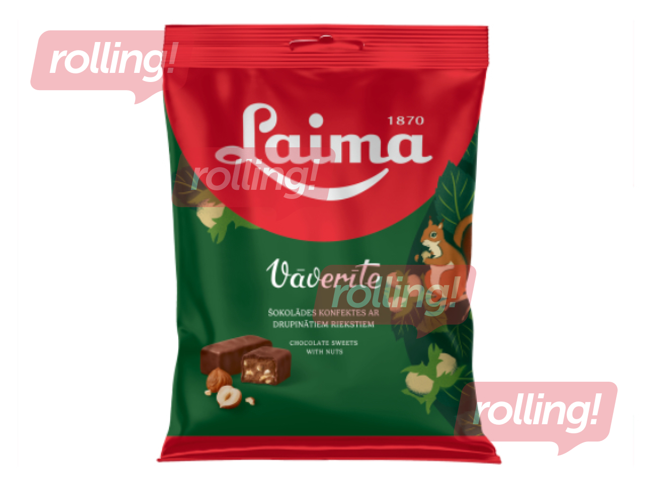 Šokolaadikommid Vāverīte, Laima, 160g