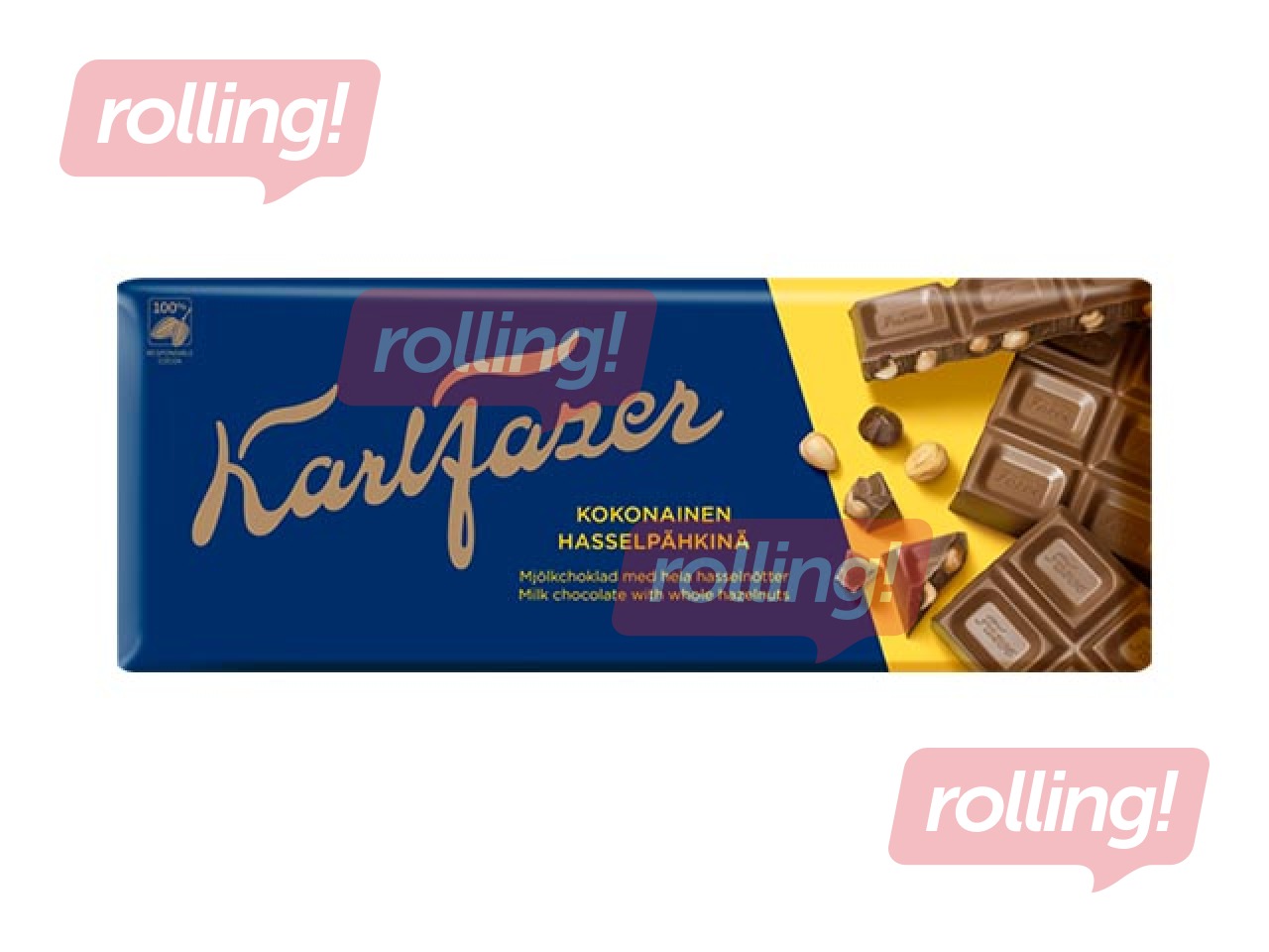 Piimašokolaad sarapuupähklitega Karl Fazer, 200 g