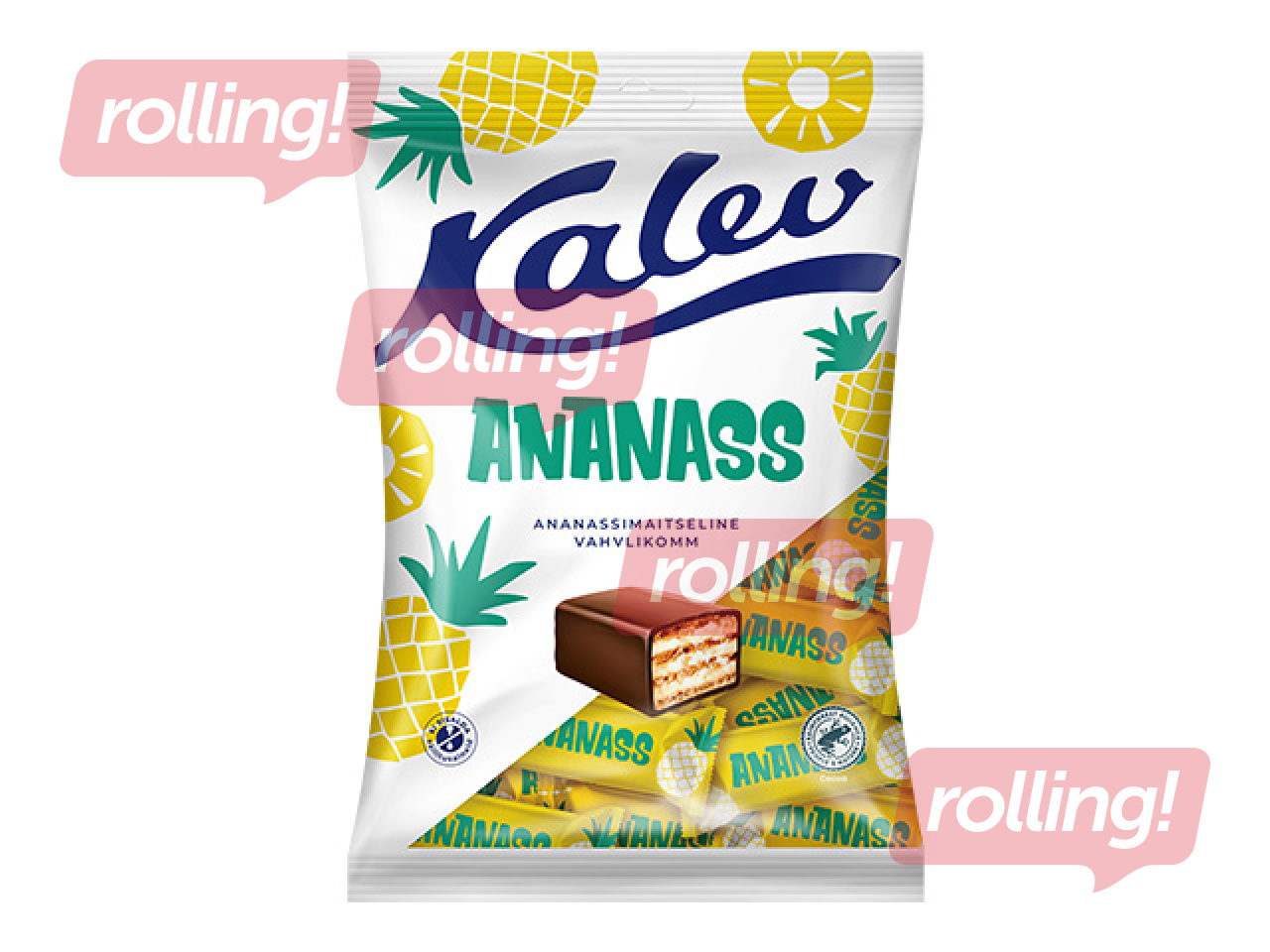 Vahvlikomm Kalev, Ananass, ananassimaitseline, 150g