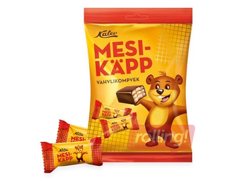 Wafer candies Kalev, Mesikäpp with praline cream, 150g