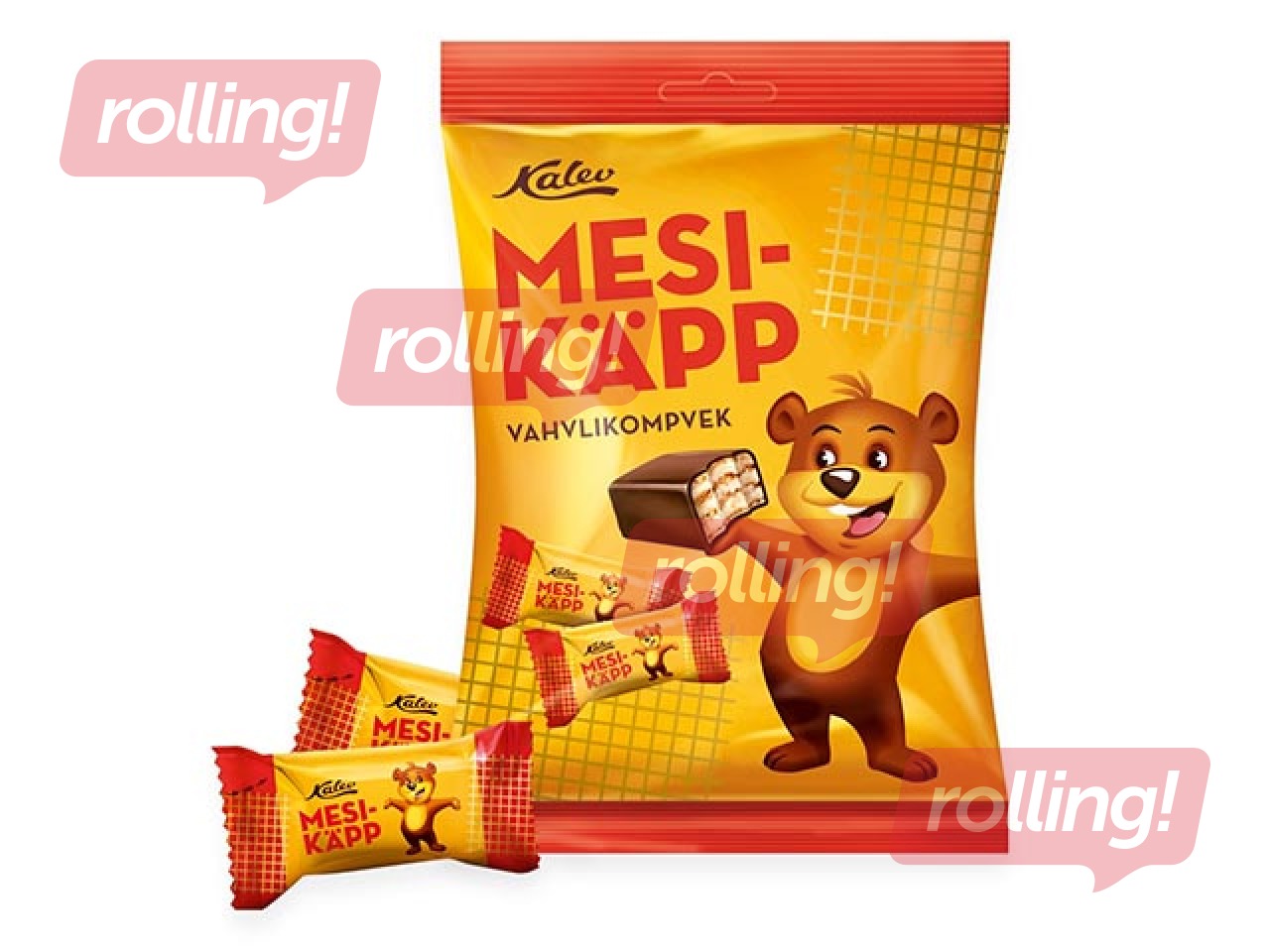 Wafer candies Kalev, Mesikäpp with praline cream, 150g