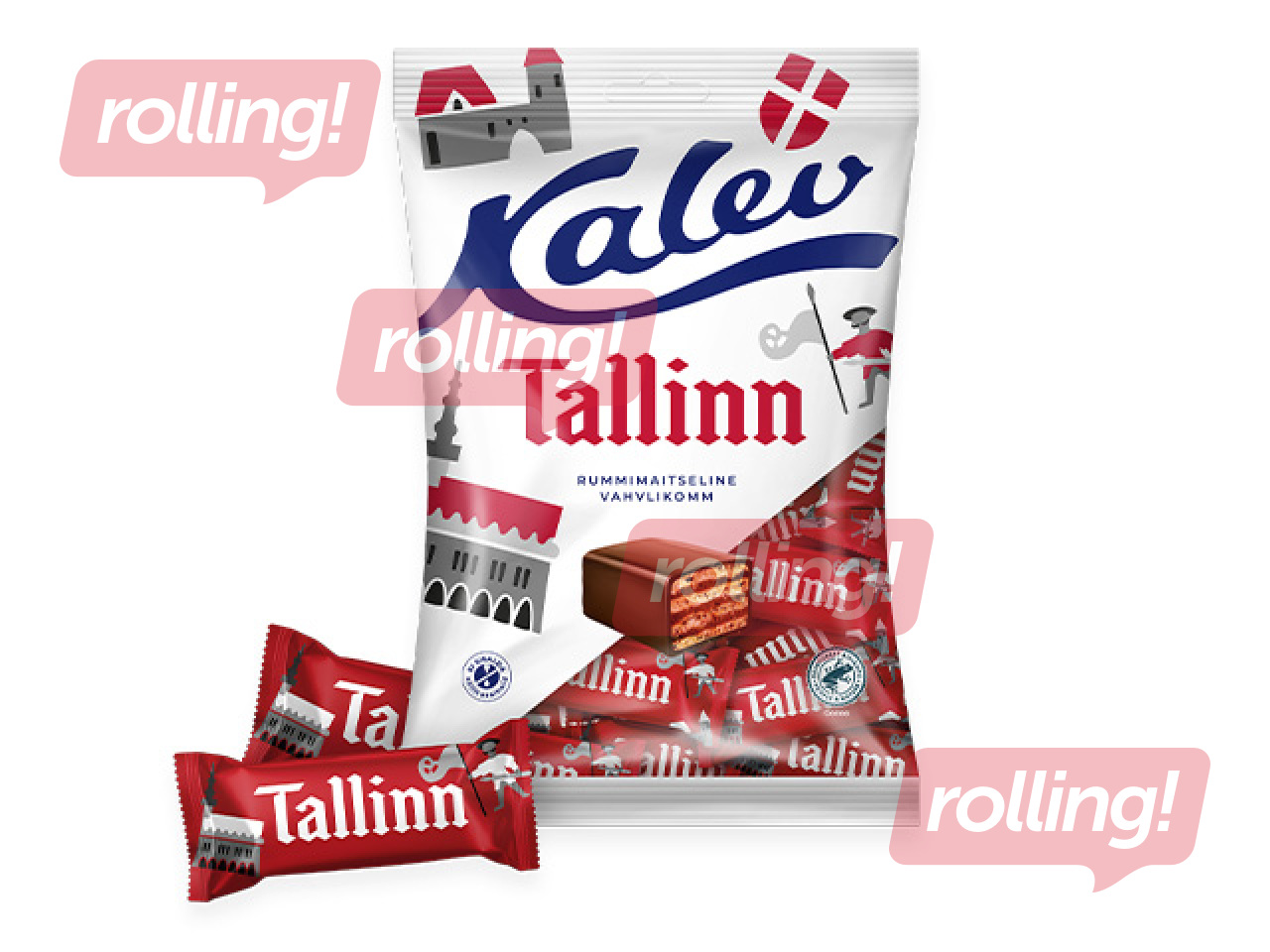 Wafer candies Kalev, Tallinn with rum flavour, 150g