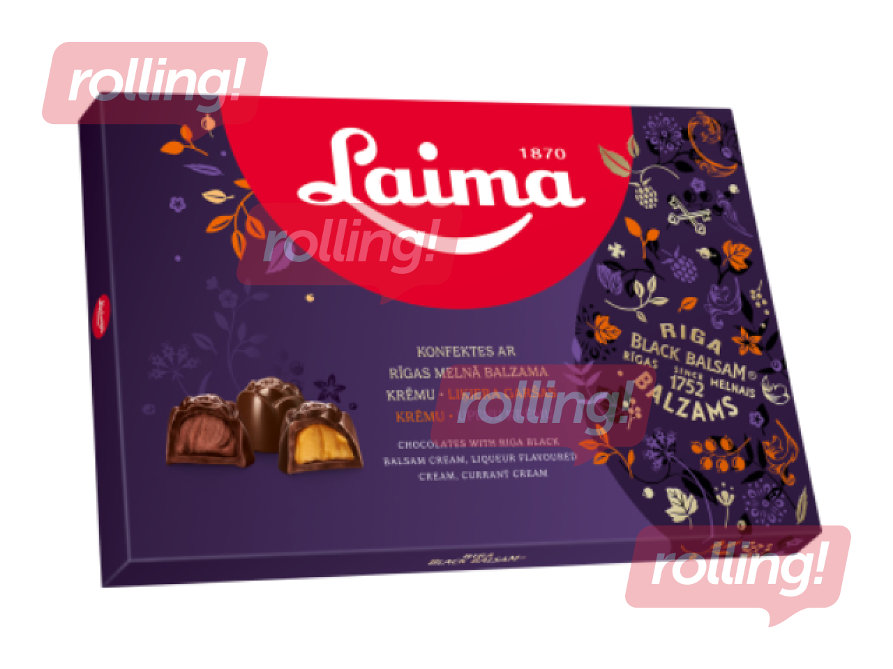 Konfektes Laima Rīgas Melnā Balzama konfekšu izlase 420g