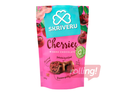 Cherries in dark chocolate, Skrīveru, 110g