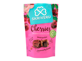 Cherries in dark chocolate, Skrīveru, 110g