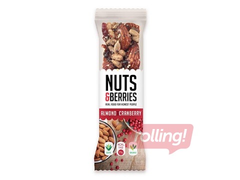 Mandli & jõhvika batoon Nuts & Berries BIO 30g