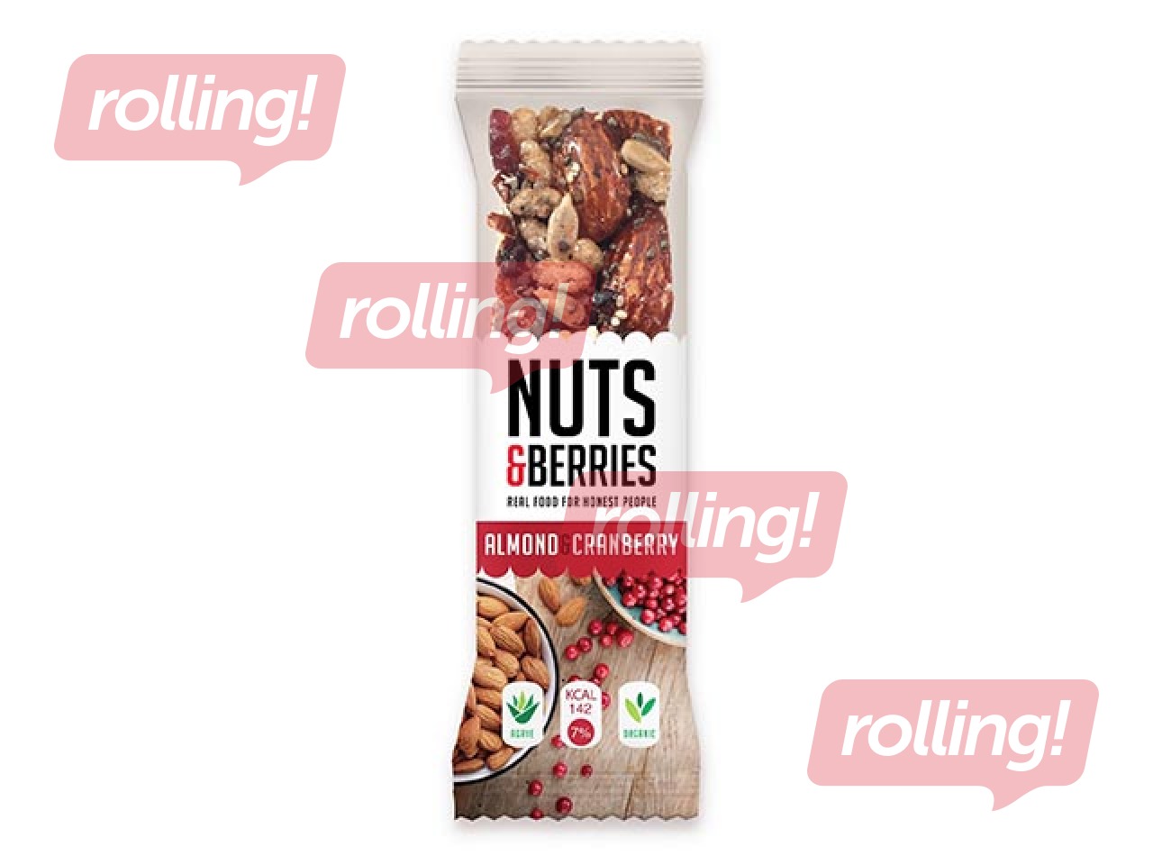 Mandli & jõhvika batoon Nuts & Berries BIO 30g