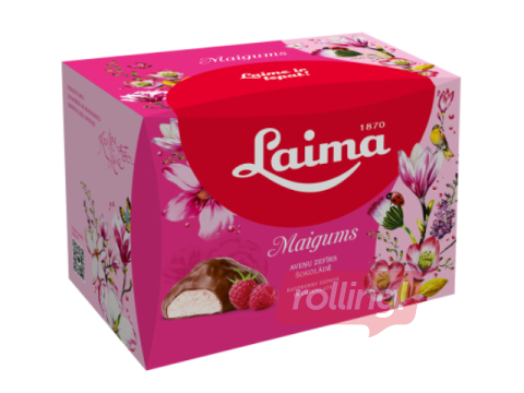 Vaarika sefiir šokolaadis Laima, kinkekarbis, 185g
