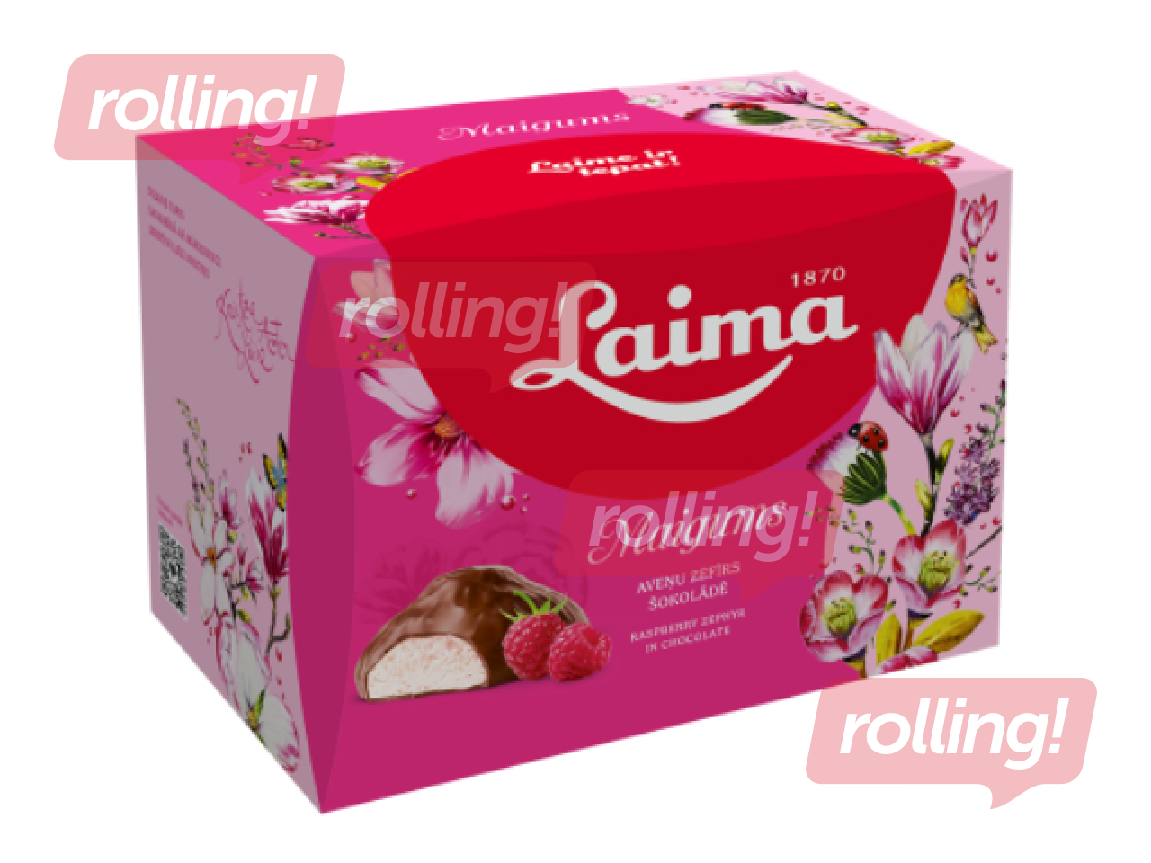 Vaarika sefiir šokolaadis Laima, kinkekarbis, 185g