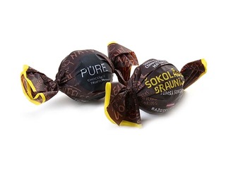 Pure Chocolate Dark chocolate truffles with chocolate brownie cream filling, 1 kg