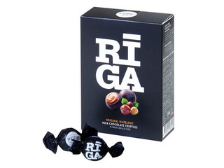 Piimašokolaadi trühvlid Pure Chocolate sarapuupähkli ja biskviitkreemi täidisega, 202g