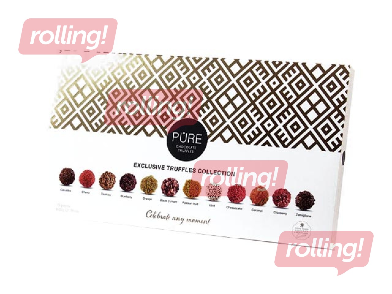 Pure Chocolate šokolaaditrühvlite kollektsioon Latvju Raksti 20, 160g