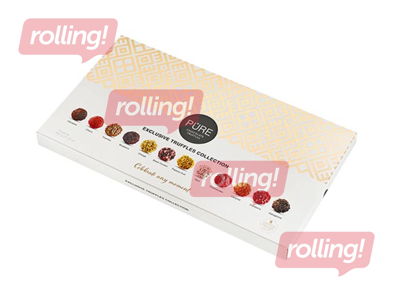 Šokolaaditrühvlite kollektsioon Latvijas Raksti Pure Chocolate, 72 tk.