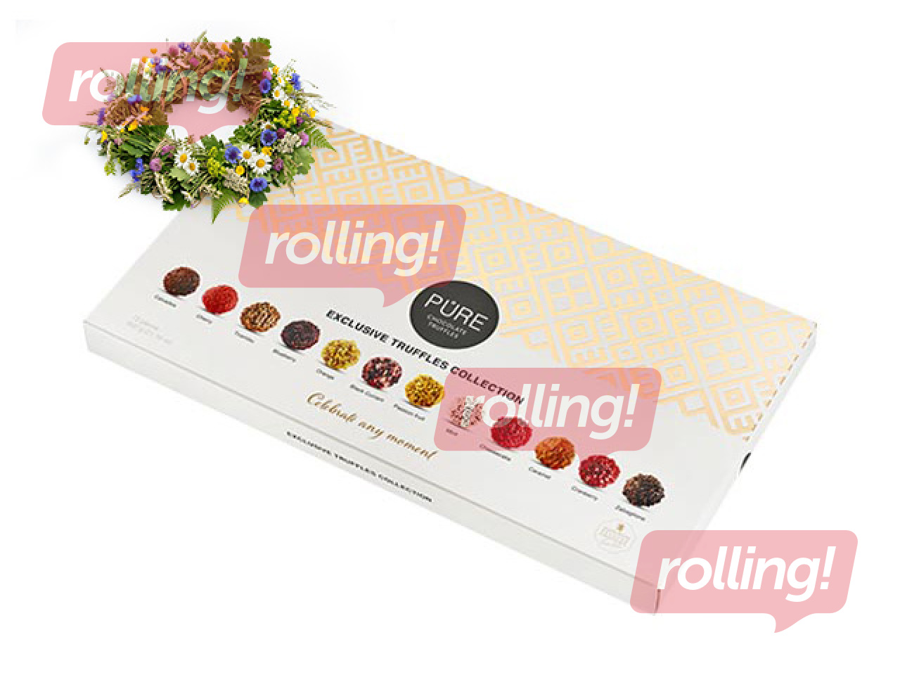 Šokolaaditrühvlite kollektsioon Latvijas Raksti Pure Chocolate, 72 tk. +Jaanipäeva kingitus!