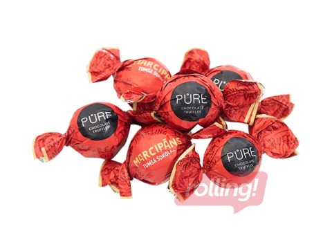 Tume šokolaadi trühvlid Pure Chocolate martsipanikreemi täidisega, 1 kg