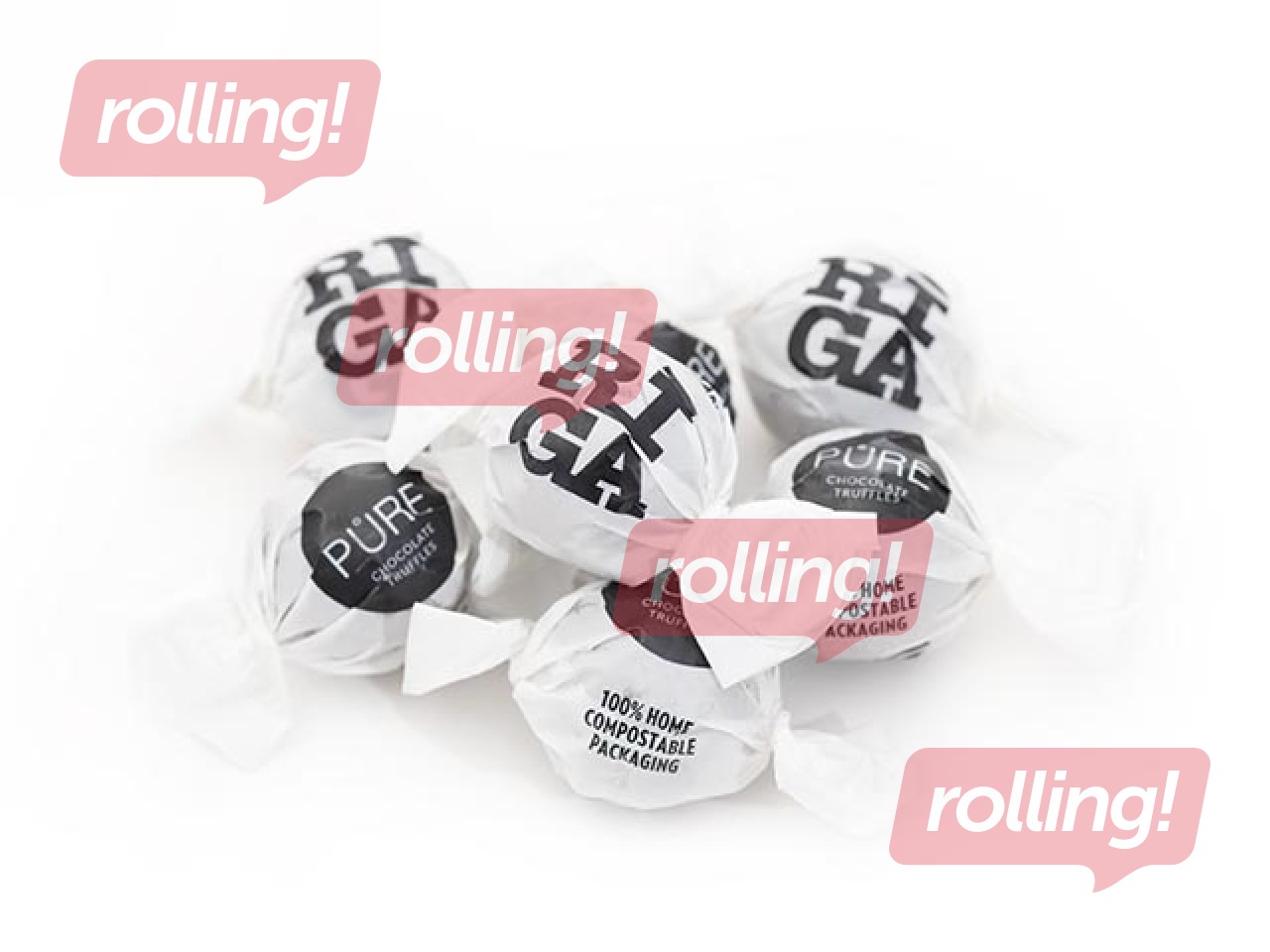 Piimašokolaadi trühvlid Pure Chocolate mustikajogurtikreemitäidisega Riga, 1 kg