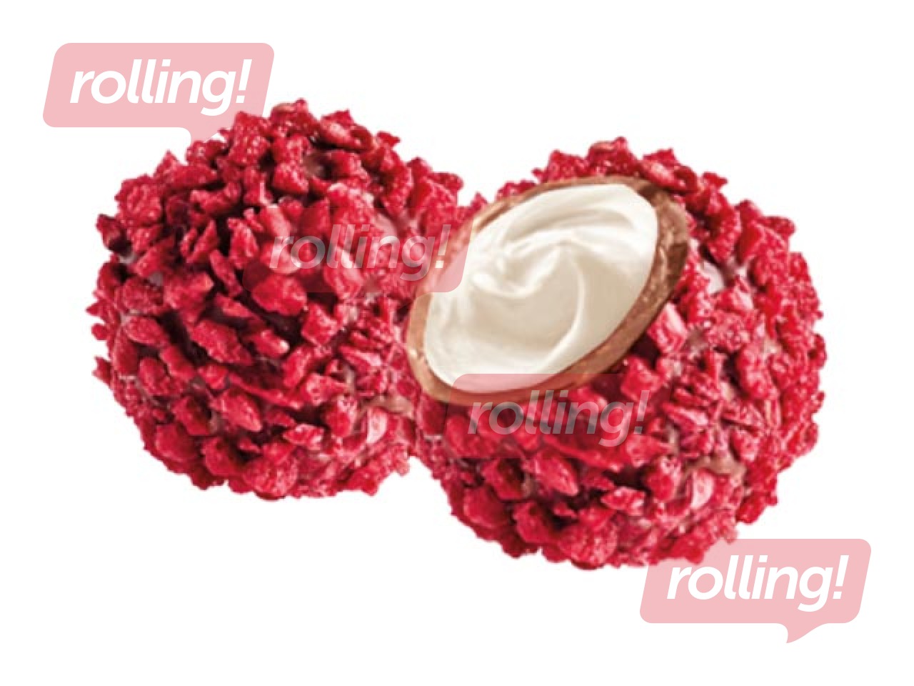 Piimašokolaadi trühvlid Pure Chocolate juustukoogikreemi täidisega ja vaarika kaunistusega, 600 g