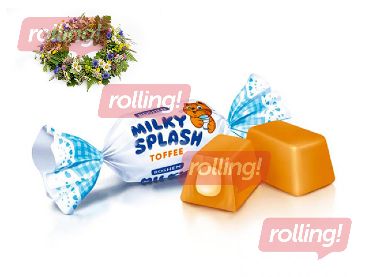 Iirise karamell Milky Splash, Roshen, 1 kg +Jaanipäeva kingitus!