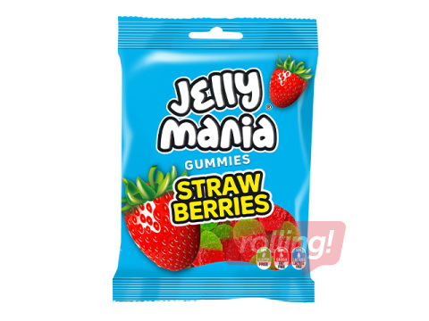 Tarretiskompvekid Jelly Mania, Strawberries, 100g