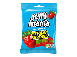 Tarretiskompvekid Jelly Mania, Strawberries, 100g