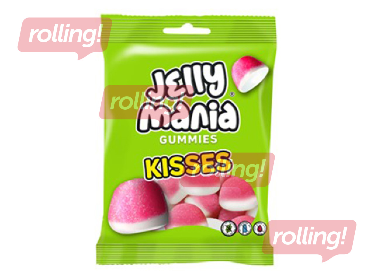 Tarretisekompvekid Jelly Mania, Kisses, 100g
