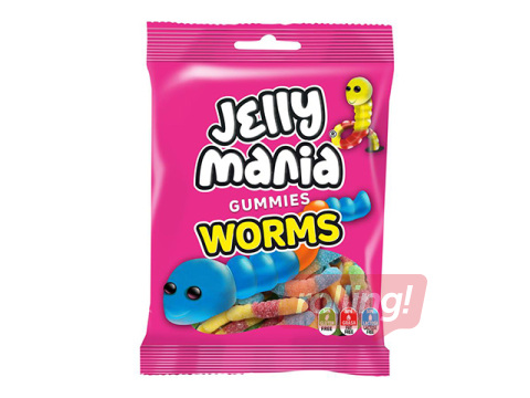 Tarretisekompvekid Jelly Mania, Worms, 100g