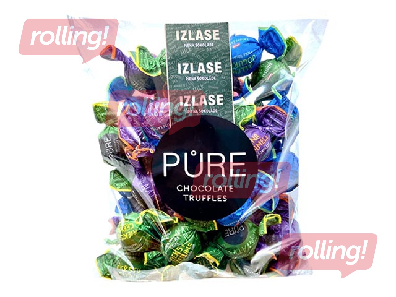 Pure Chocolate assorted milk chocolate truffles (caramel, hazelnut, blueberry yogurt), 500g