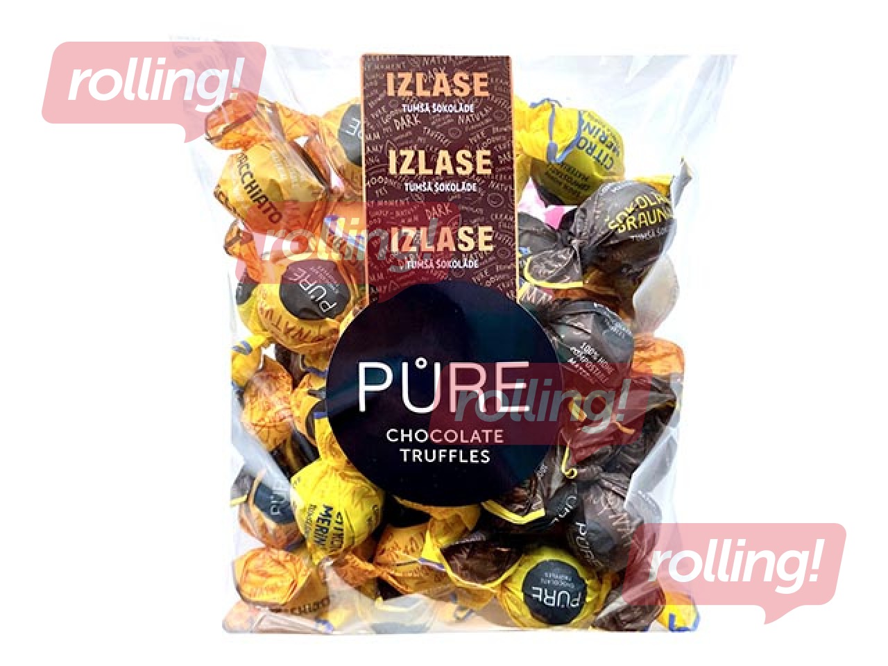 Pure Chocolate šokolaaditrühvlid (brownie, sidrun, kohv), 500 g