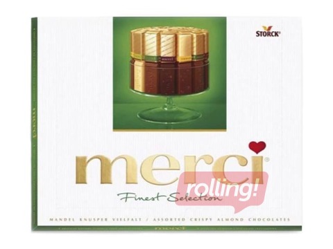 Valik šokolaadi pähklitega Merci, 250 g